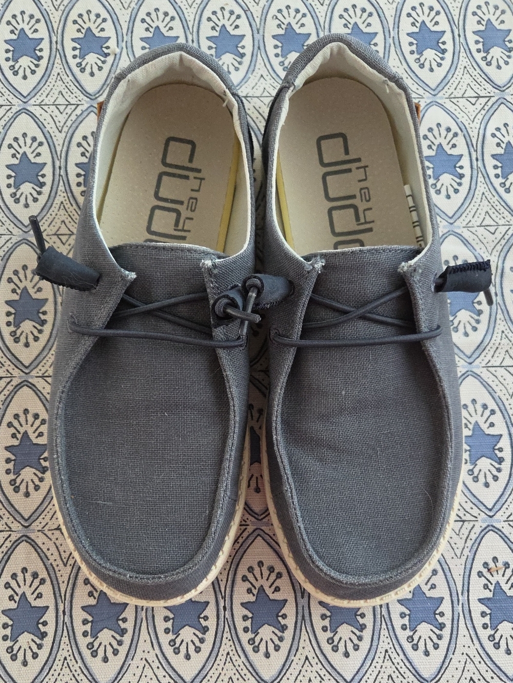 Gray/blue Casual Canvas Women’s Shoes -size 7